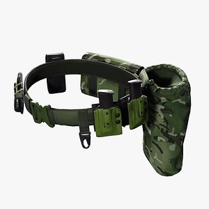 Tactical Combat Utility Belt - Game Ready 3D Asset 3D model