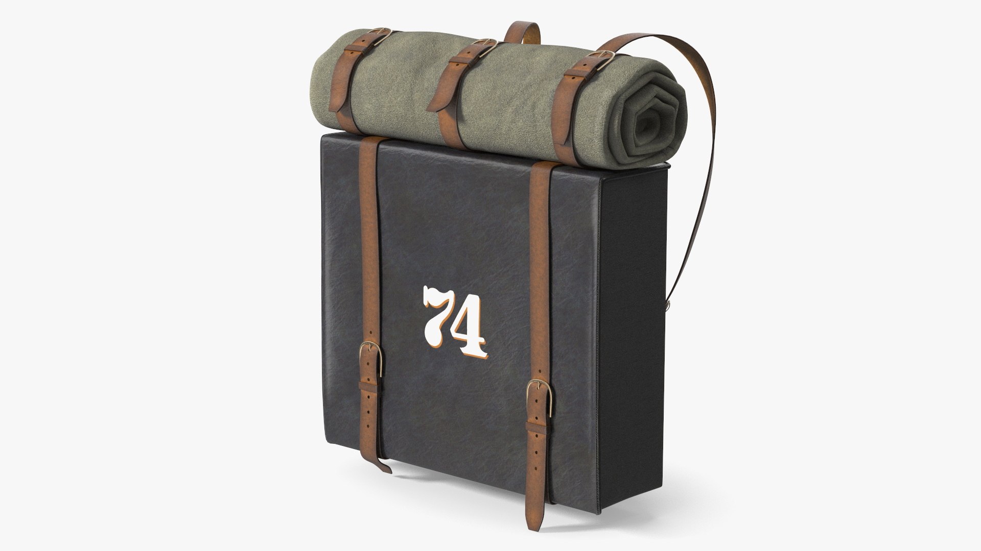 US Civil War Infantry Backpack with Blanket 3D model preview