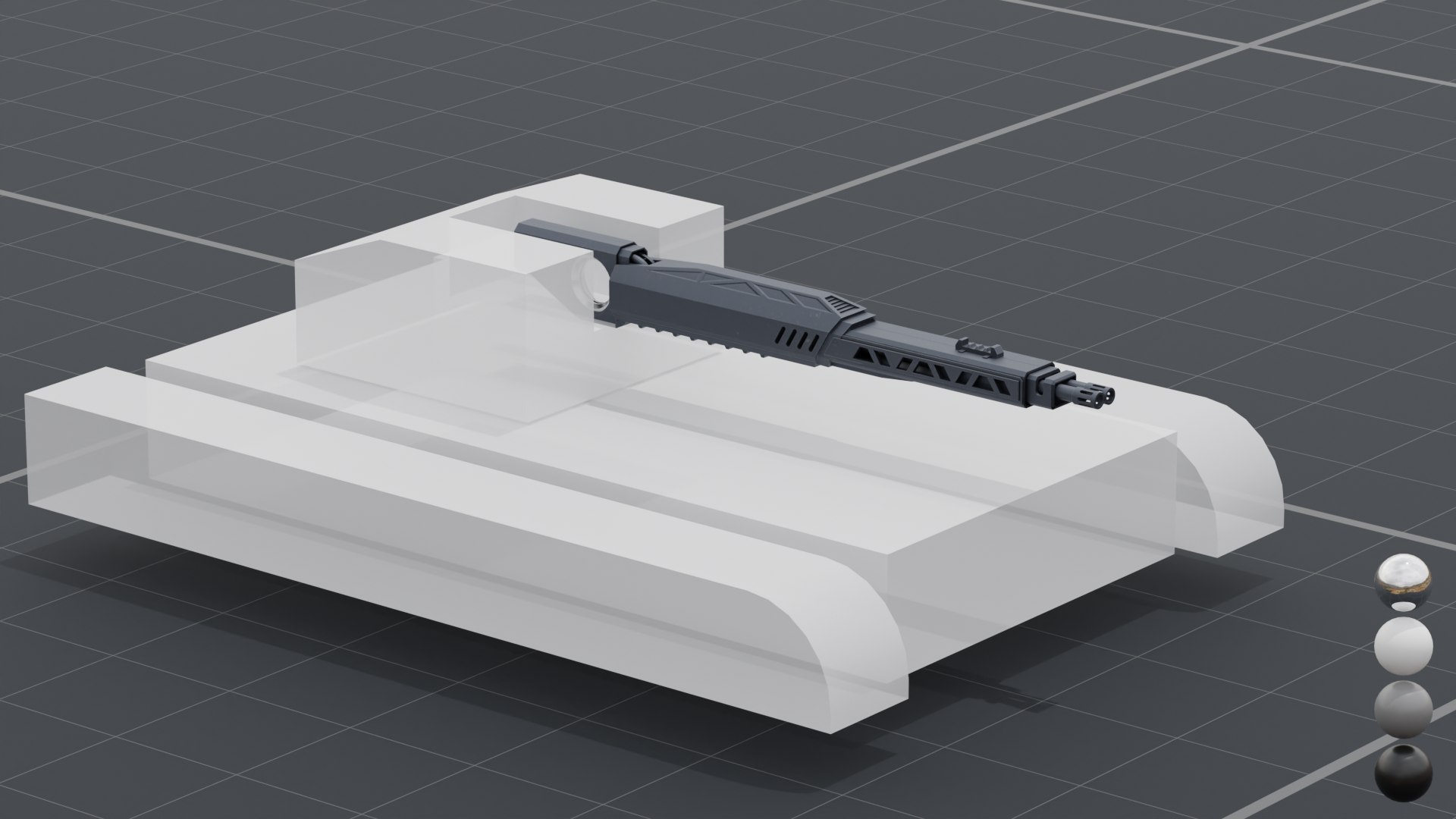 Twin Barrel Sci-fi Autocannon 3D Model - TurboSquid 2172371