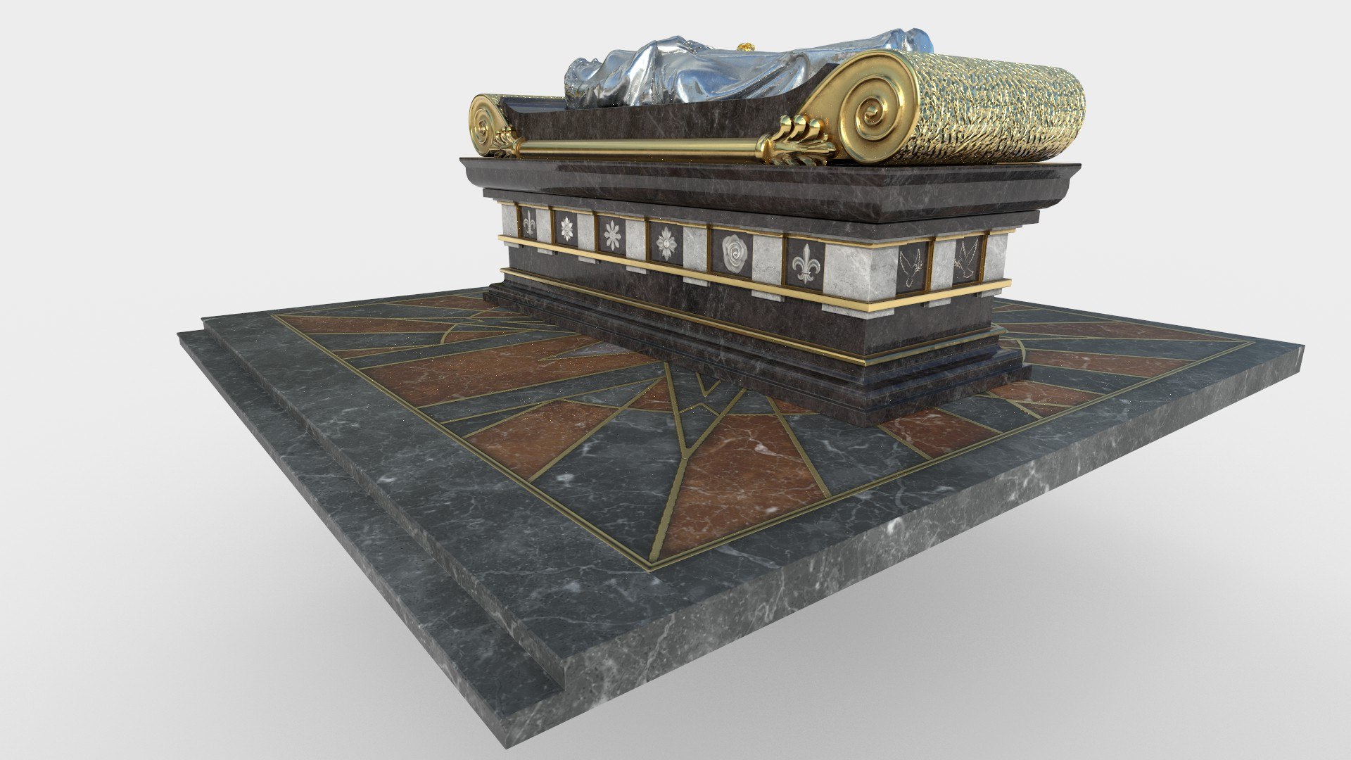 3D Queen Tomb with silver statue https://p.turbosquid.com/ts-thumb/Yt/s3K4h0/0T/preview3/jpg/1630104525/1920x1080/fit_q87/8411fb63f002bb908b31e686f6bfcf627e6e27aa/preview3.jpg