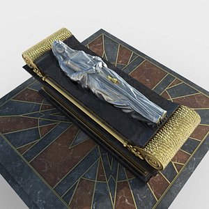3D Queen Tomb with silver statue