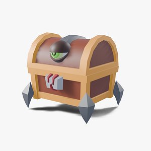 Cartoon stylized Chest 3D model