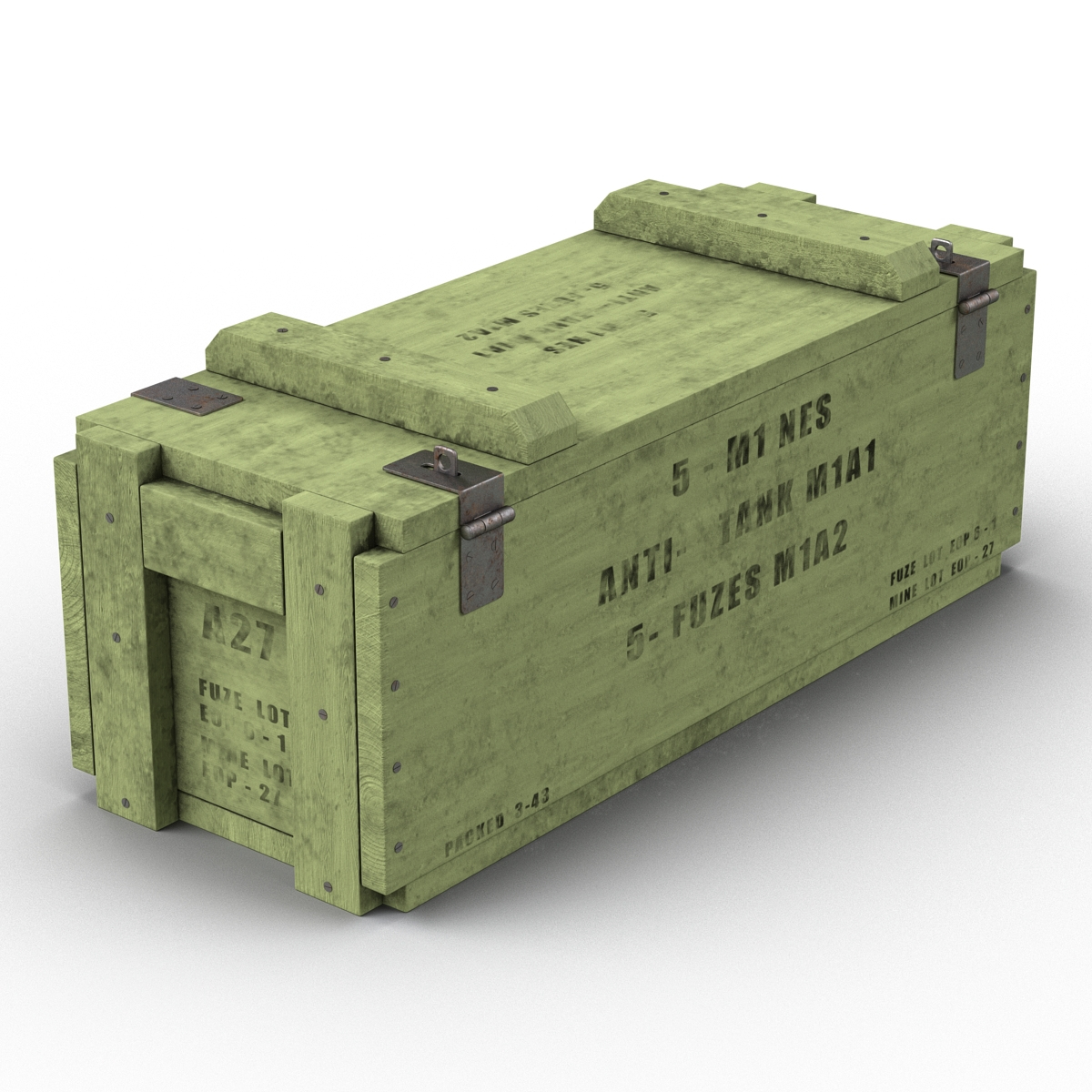 3d Ammo Crate 3 Green