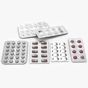 pills blister packs 3d 3ds