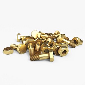 Gold Hex Bolts Nuts