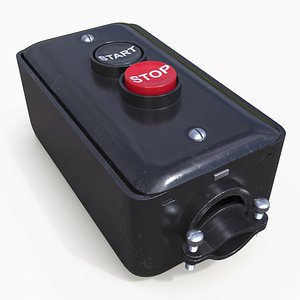 Black Metal Box with Start Stop Buttons