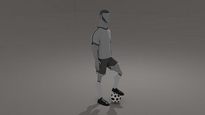lowpolysoccer soccer statue character model