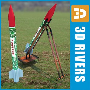 Qassam missile 01 by 3DRivers
