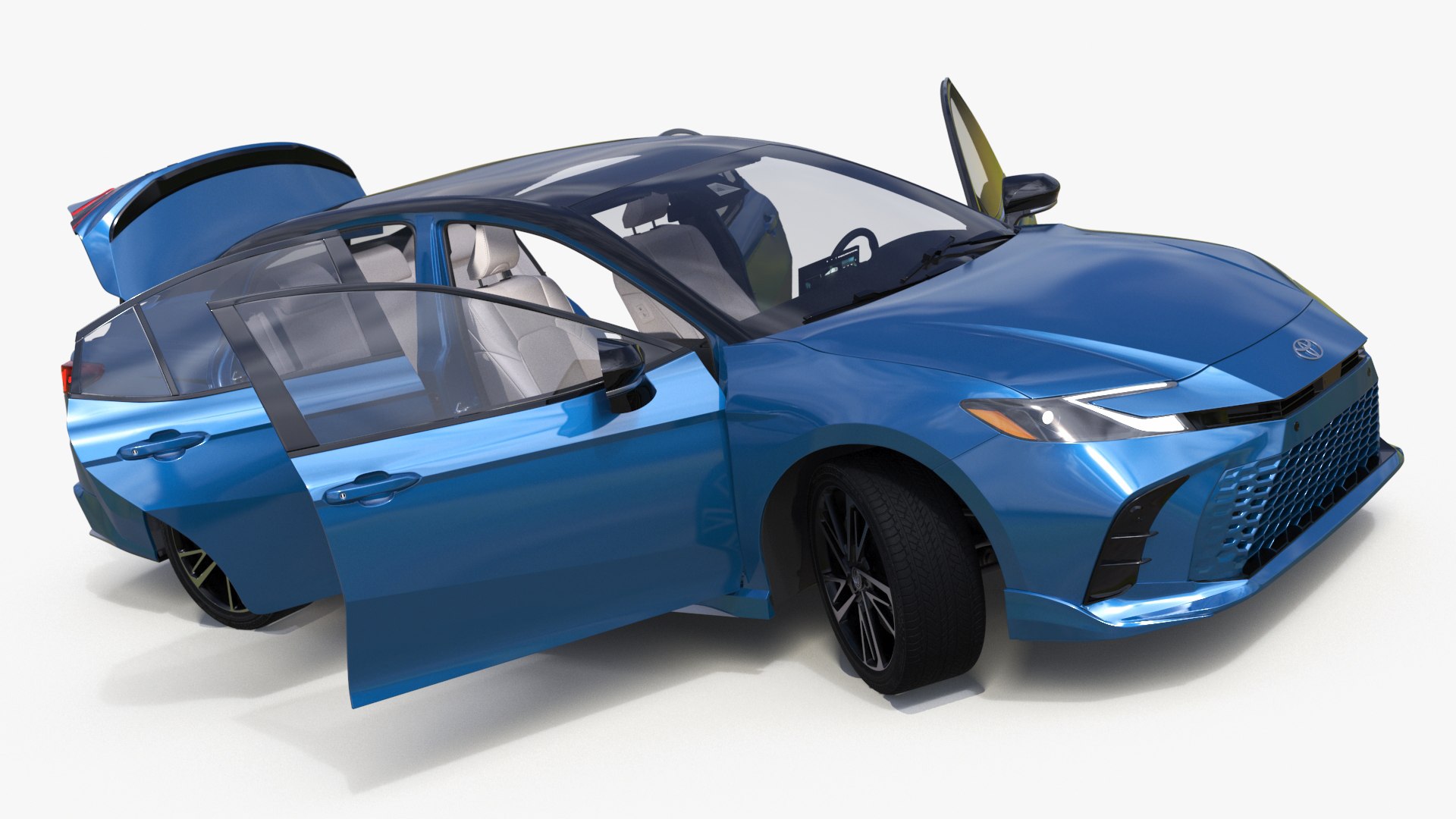 Camry 2025 Hybrid Ocean Gem Rigged for Cinema 4D 3D model preview