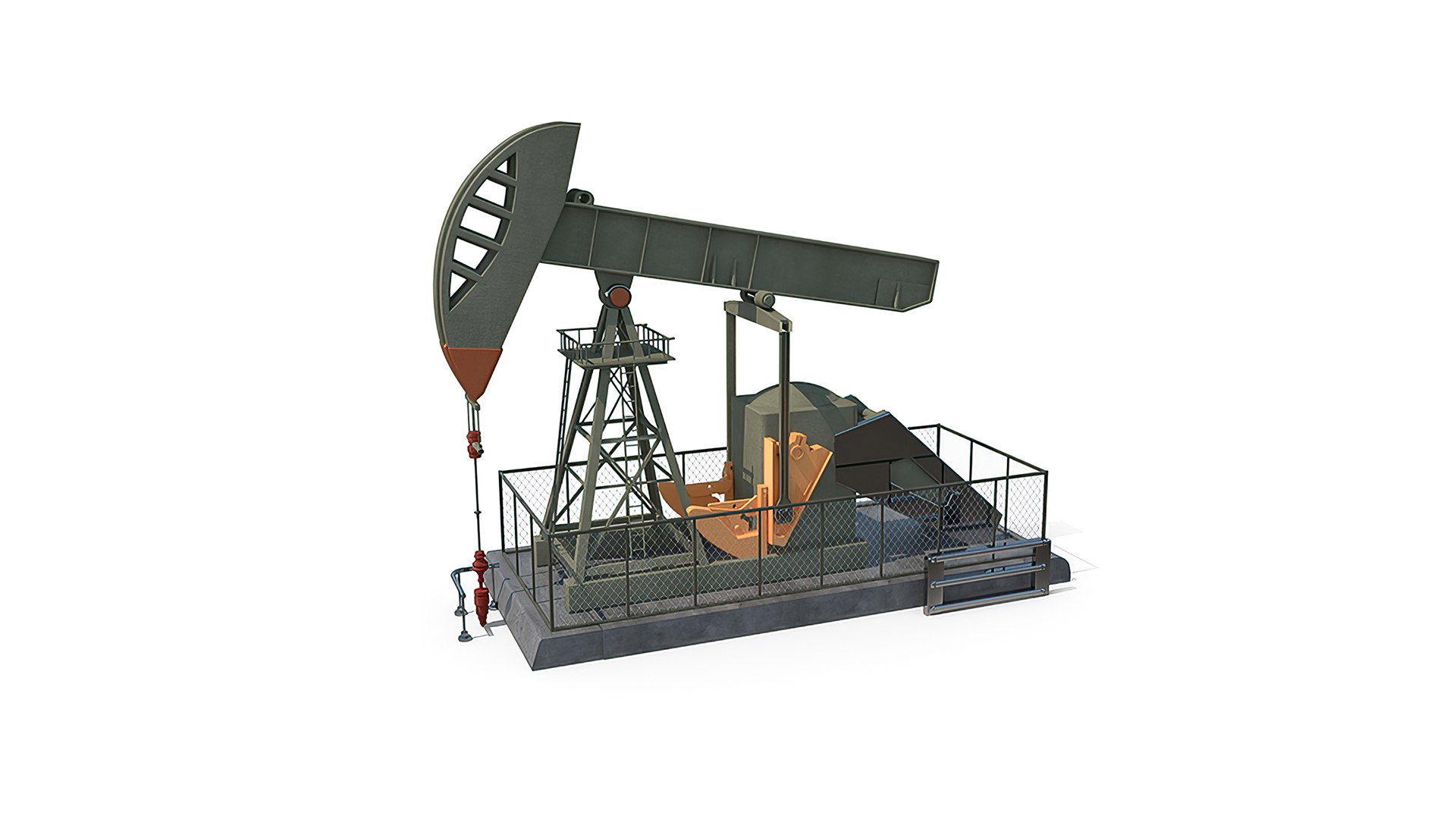 Oil Pumpjack 3D Model - TurboSquid 2170047