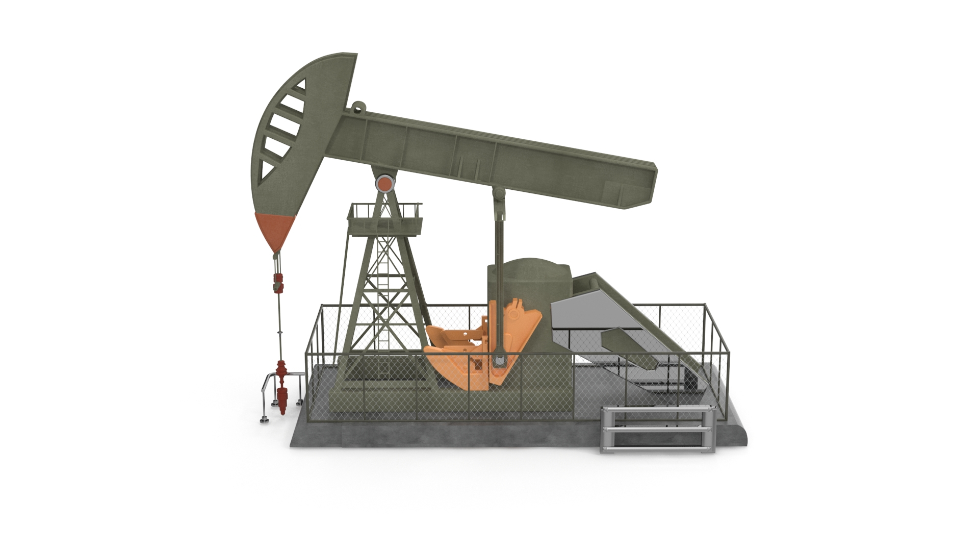 Oil Pumpjack 3D Model - TurboSquid 2170047
