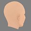 Kristen Wiig Head - No Hair - Low poly head for game