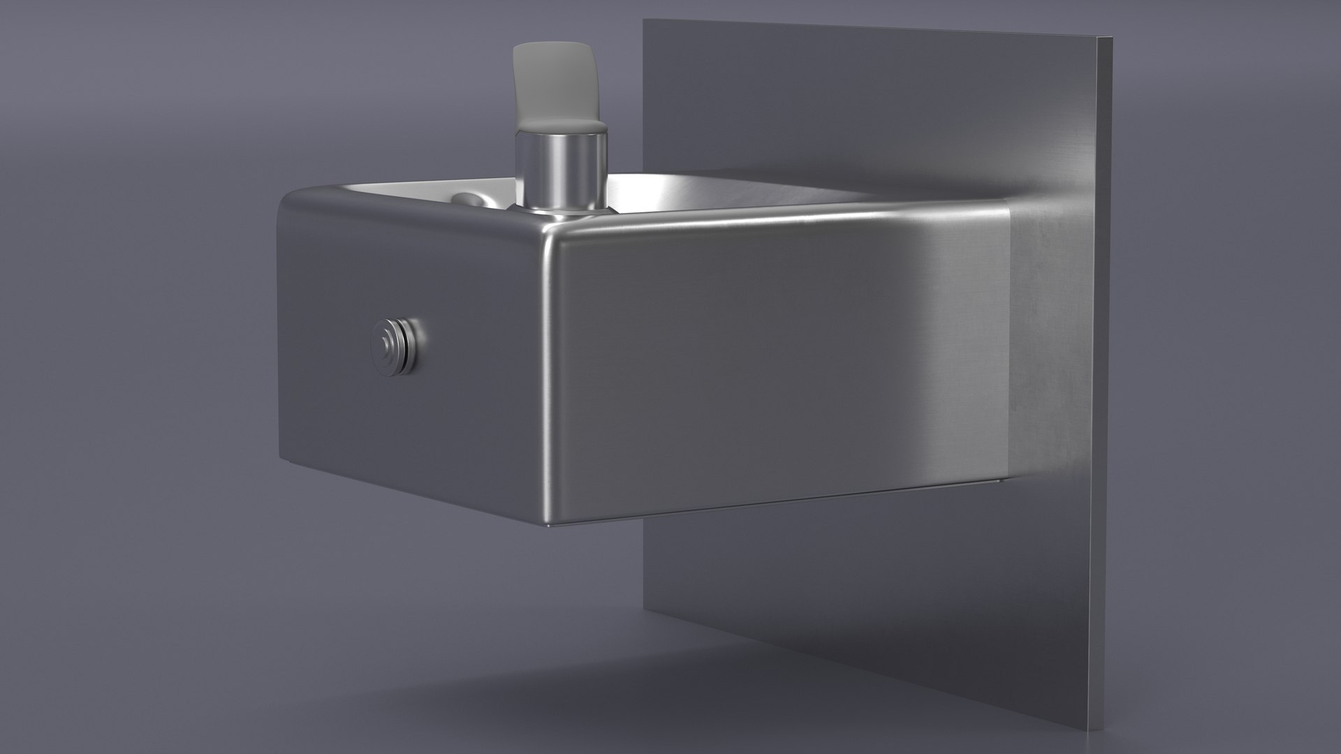 Wall Mounted Drinking Fountain 3D model preview