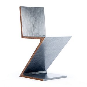 3D Zig Zag Chair model