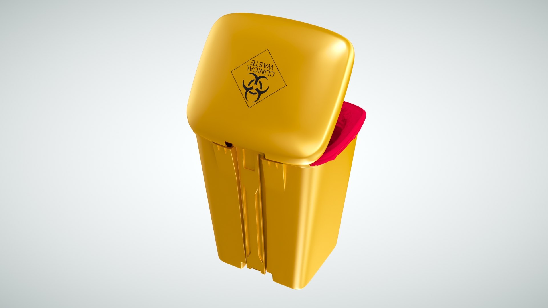 3D model Medical Waste Bin VR / AR / low-poly