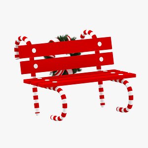 3D Christmas Bench model