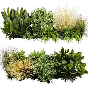 3D plant vol 915 - garden - leaf - bush - banana model