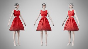 3D Dress 33 Alabama Crimson With Design
