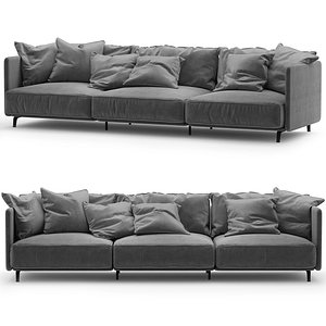 Arflex sofa K2 3 seats 2014 3D model
