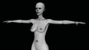 3D Woman High poly model