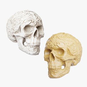 Flower Ornament Skull