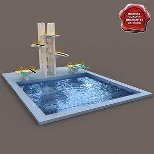 3d model diving pool
