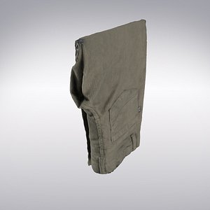 Corduroy Pants Off-White Folded - 3D Scanned