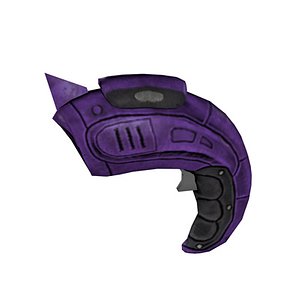 organic laser futuristic gun 3d 3ds