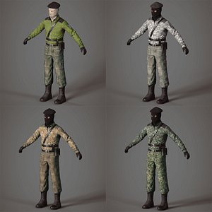 terrorist separatist pack 3D model