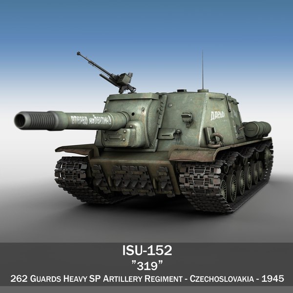 ISU-152-319-ソビエト重自走砲3Dモデル - TurboSquid 1488089