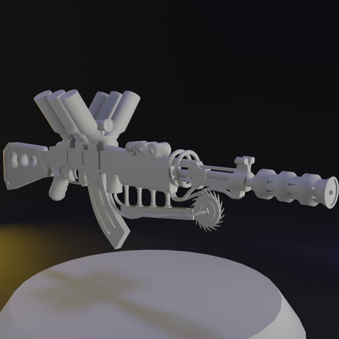 3D Rifle Future Apocalypse Model - TurboSquid 1656270