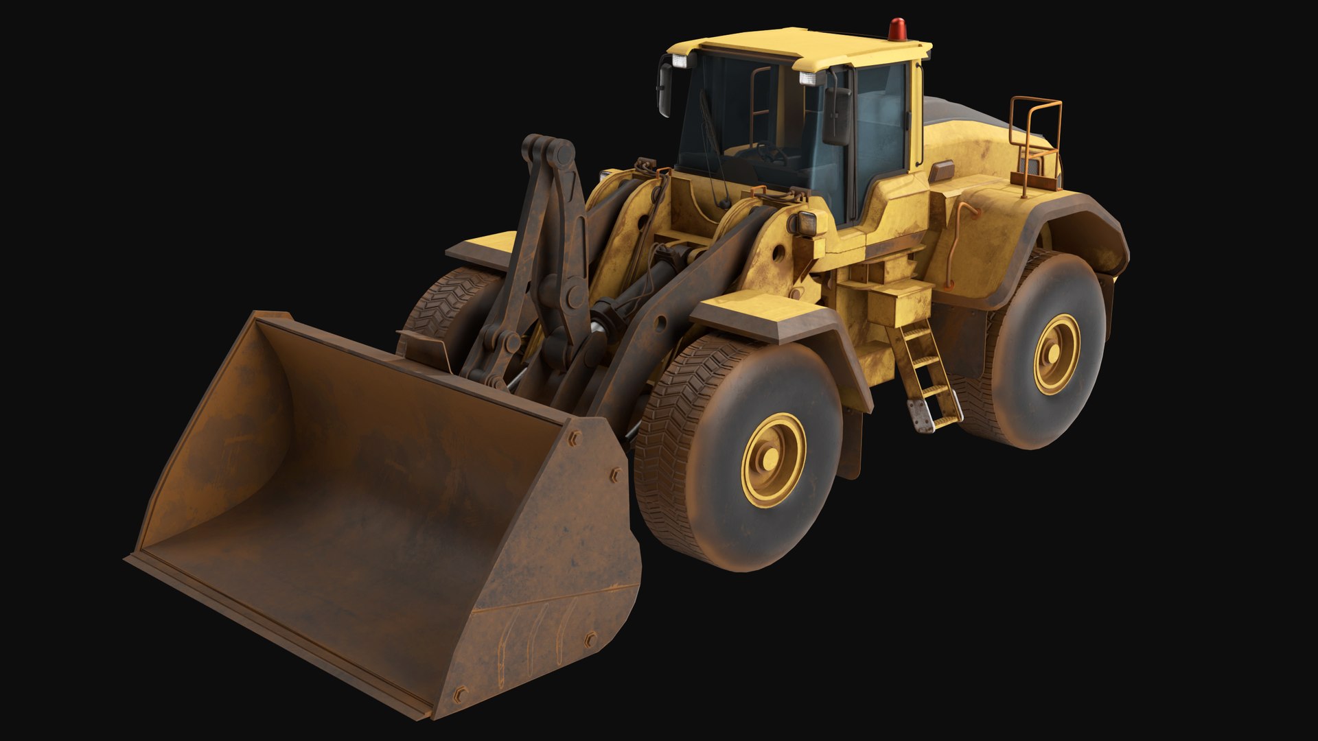 Dirty Mining Truck 02 Wheel Loader All PBR Unity UE Textures 3D model ...