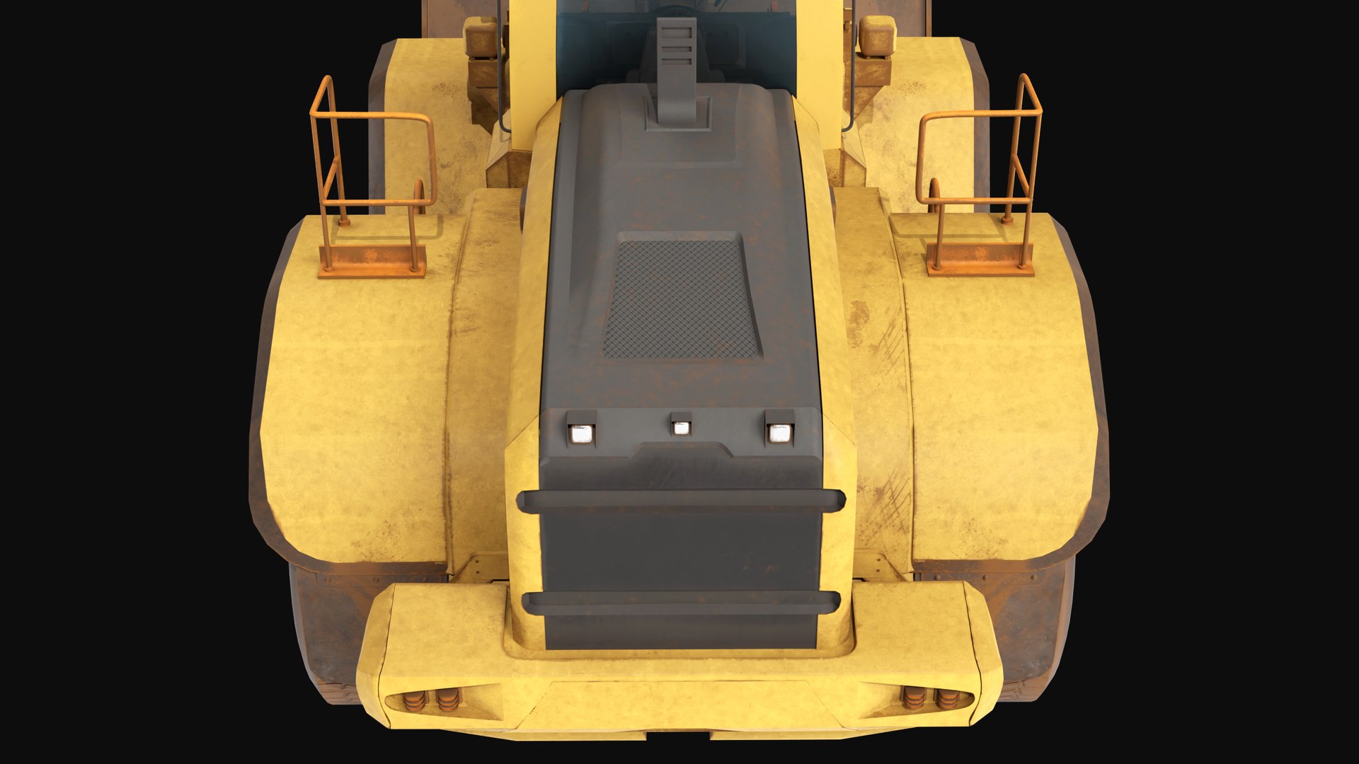 Dirty Mining Truck 02 Wheel Loader All PBR Unity UE Textures 3D model ...