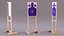3D Blue Silhouette Shooting Targets model