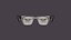 Gafas rectangulares negras de montura completa