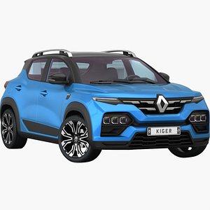 3D Renault Duster Kiger 2021 Opening doors and trunk