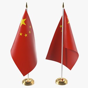 3D model table flag china