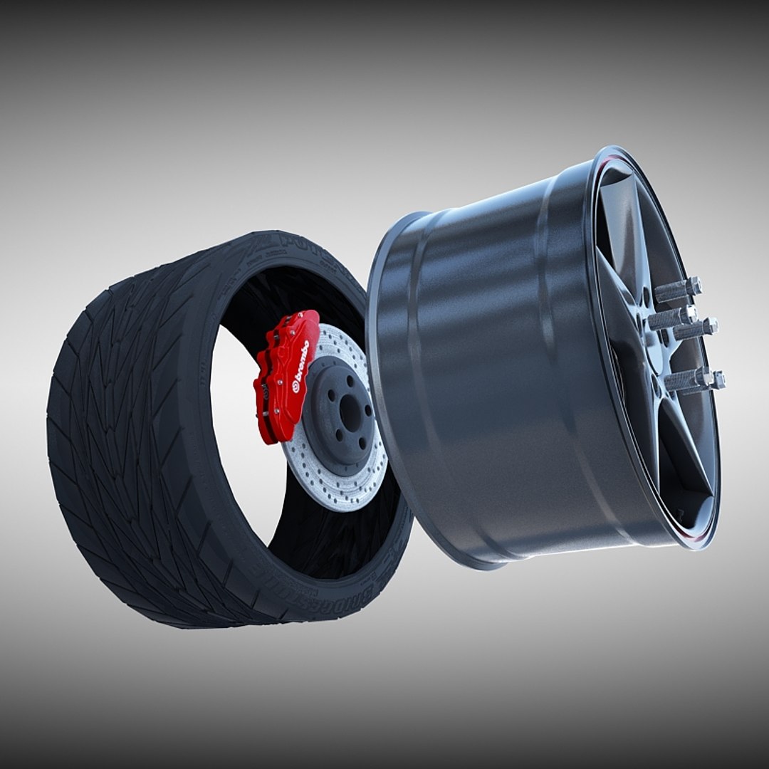 3d Model Audi R8 Spyder Wheel Tire