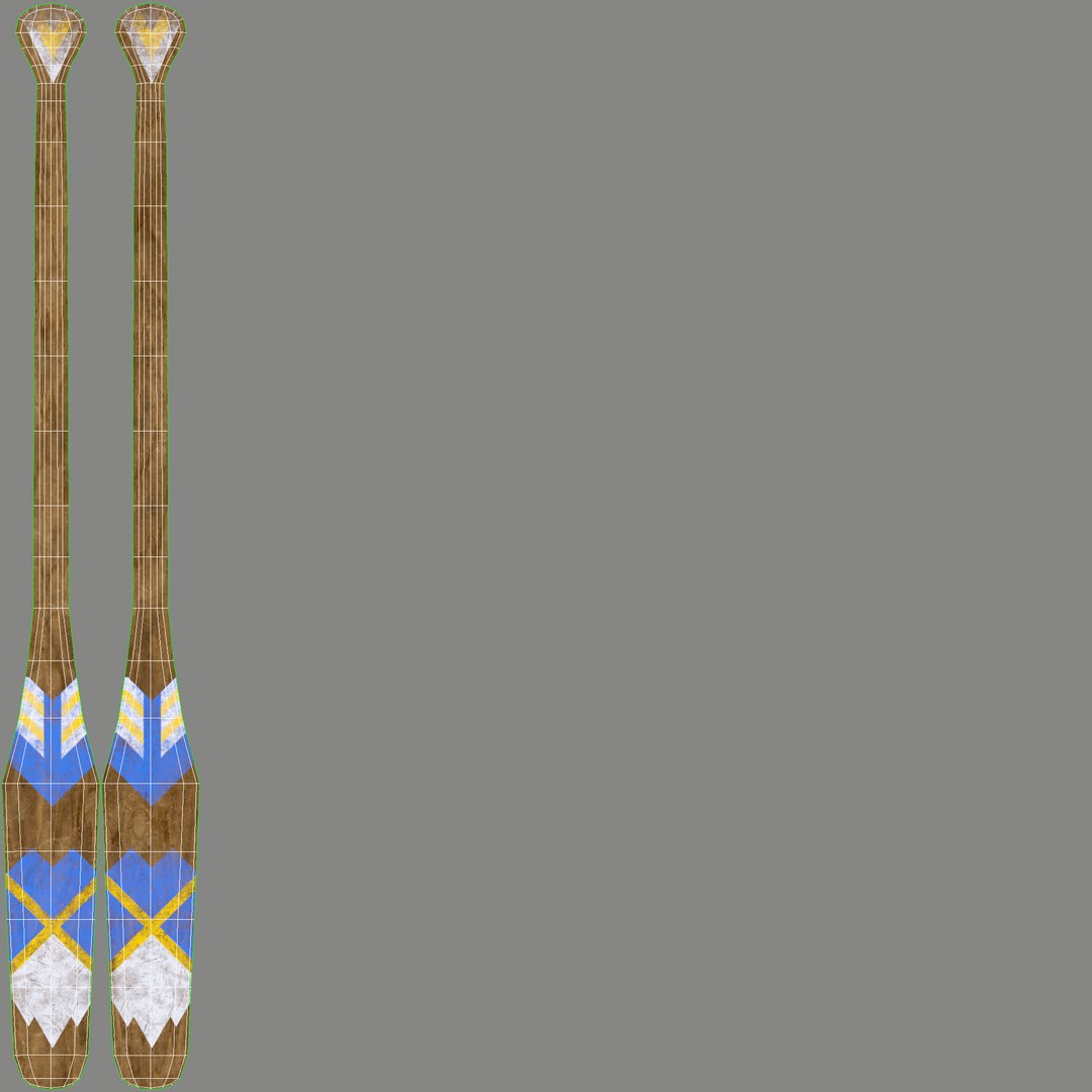 Native Paddles And Canoe 3D Model - TurboSquid 2077910