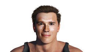 Mr Muscles Realistic Muscular Male Game Ready Character Rigged FBX OBJ Blender Character Creator 3D model