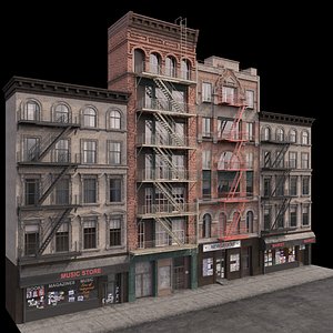 photorealistic buildings set 3D model