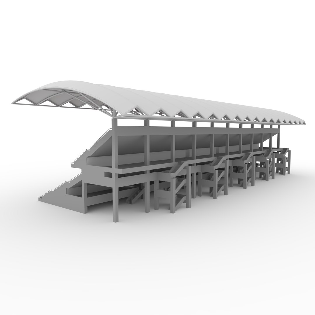 3D Stadium Tribune 13 Model - TurboSquid 2398537