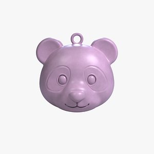 Panda Head Keychain Cute 3D STL File for Animal Lovers Printable Panda Charm