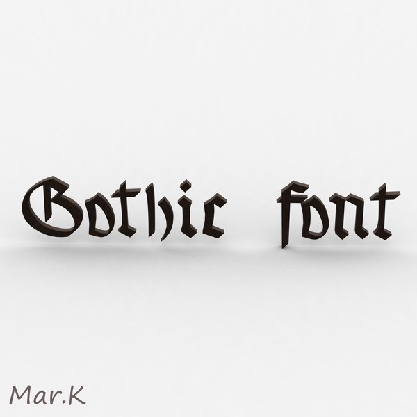 gothic font c4d