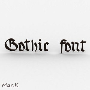 Gothic font