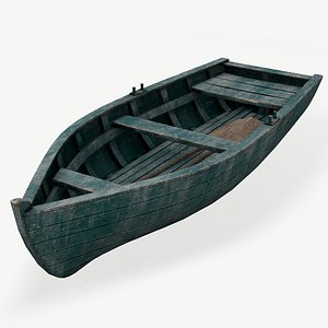 3D model old boat
