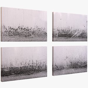 contemporary art canvas wall 3d max