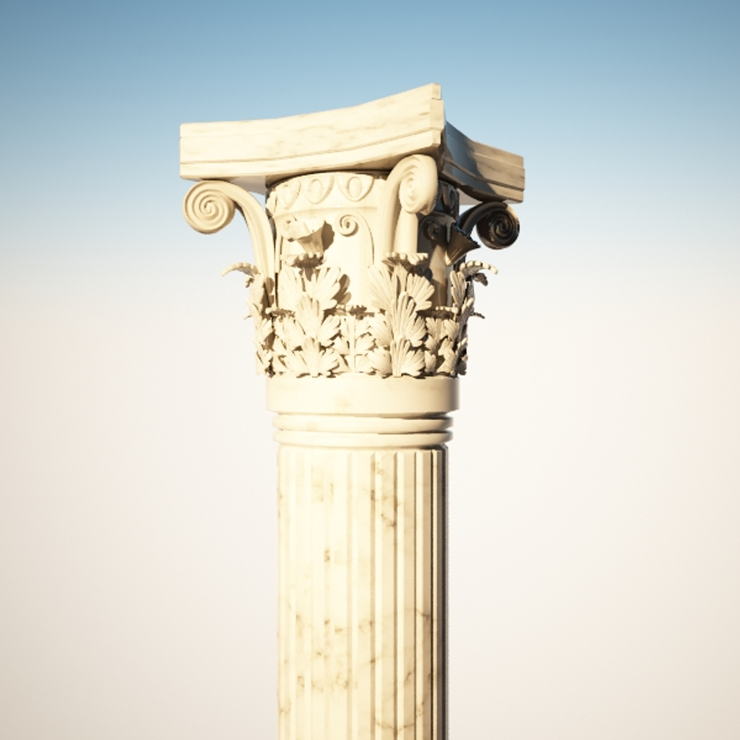 3dsmax Corintian Column