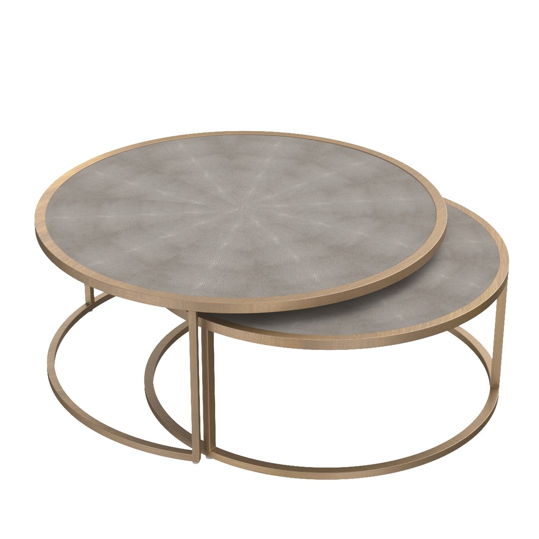 3D Shagreen Nesting Coffee Table https://p.turbosquid.com/ts-thumb/Yv/APQUEy/bu/1920_view05/jpg/1682608179/1920x1080/fit_q87/d02758d0b3d18539f4372d12a3b0c450bd2c7d50/1920_view05.jpg