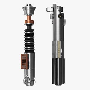Luke Skywalker Lightsabers 3D Models Set